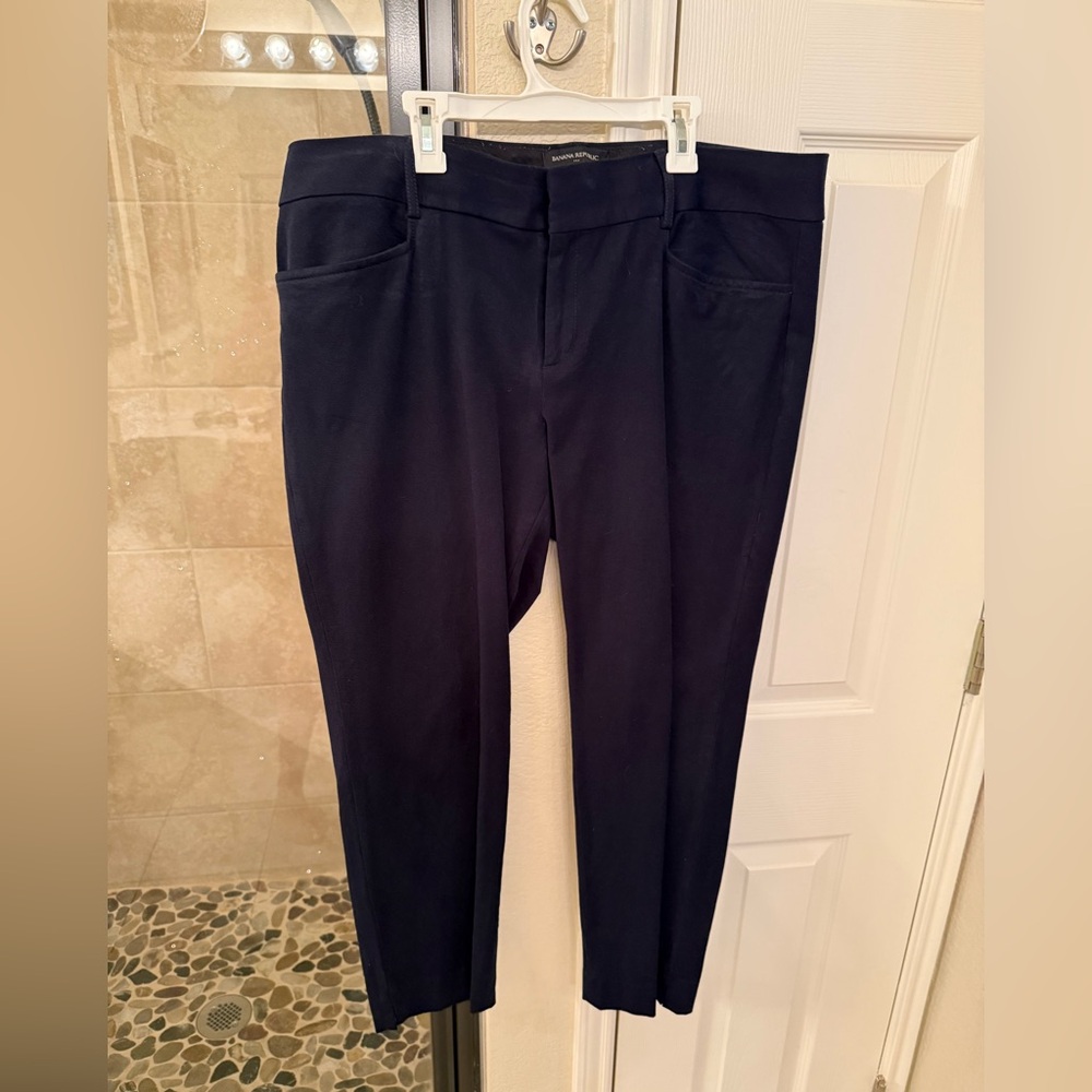 Banana Republic Factory Jackson Pants Sz 14 Navy